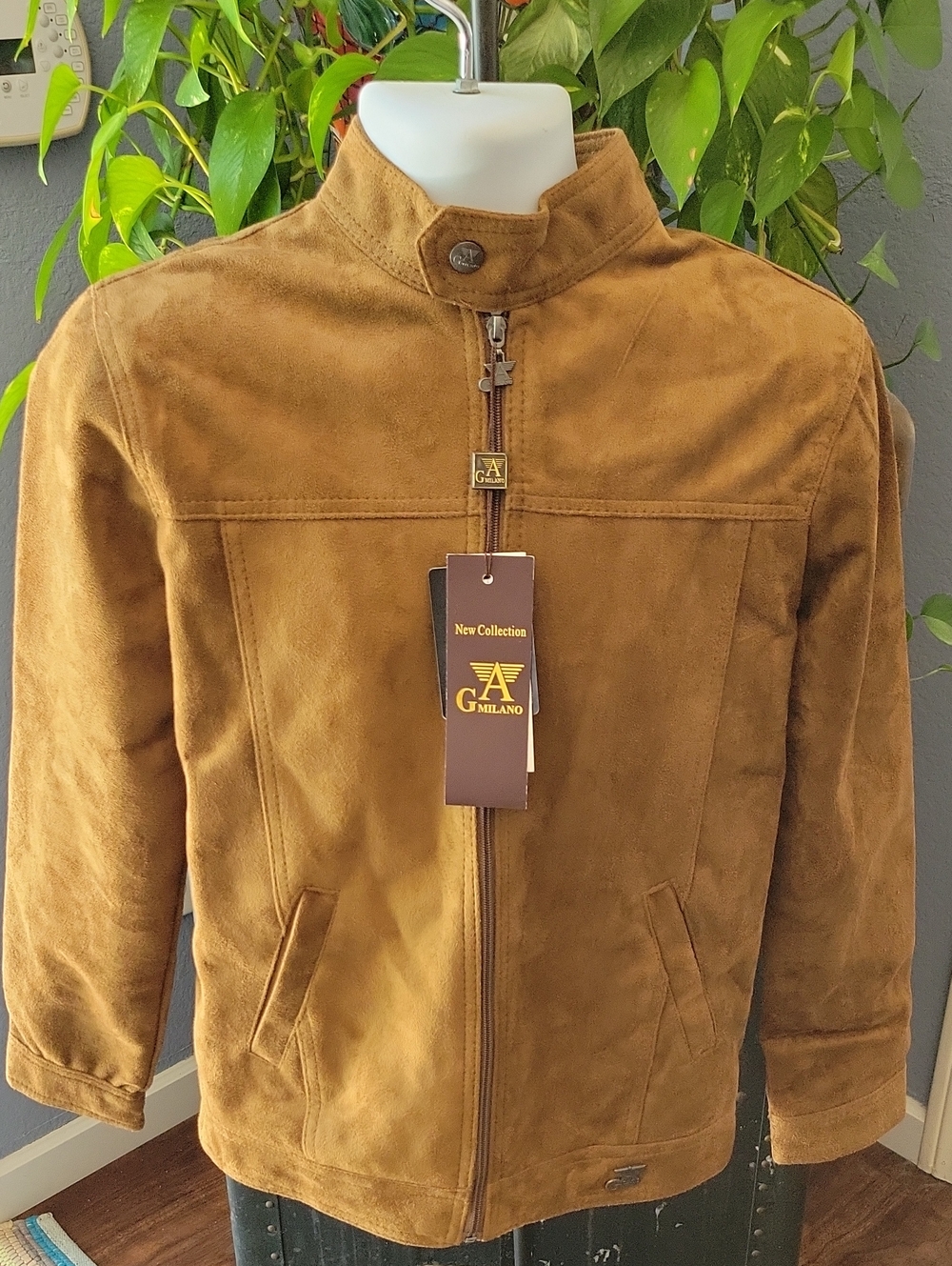 **NEW** GA MILANO Men’s Brown Suede Jacket | Size: S
